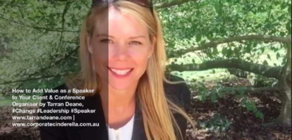 How to Add Value as a Speaker for Your Client & Conference Organiser by @TarranDeane. Visit www.tarrandeane.com to learn how you can work with us - VIDEO