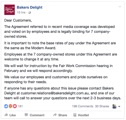 bakers-delight-response-to-social-outcry-due-to-low-wages-and-the-companies-certified-agreement-january-2017