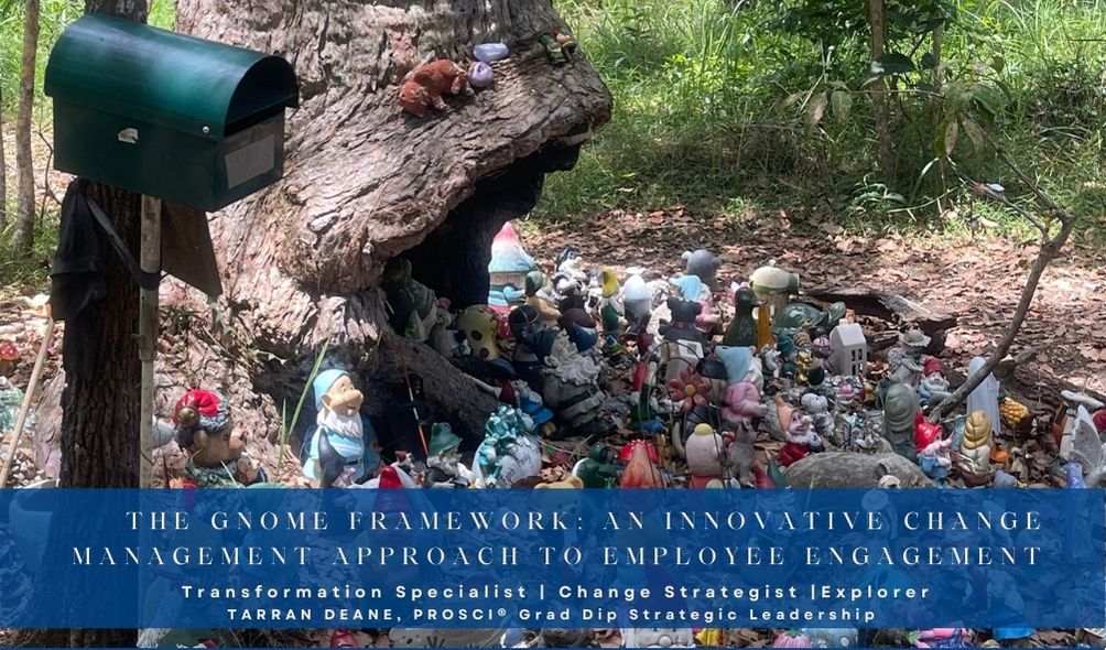 Image depicts the GNOME Tree in northern NSW which Tarran Deane has based her article on titled The GNOME Framework An Innovative Change Management Approach TO EMPLOYEE ENGAGEMENT